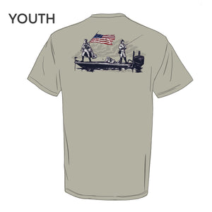 YOUTH Short Sleeve Pocket Tee | 1776 | Stone