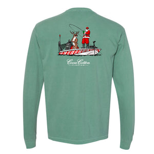 Christmas 2024 | Long Sleeve Pocket Tee| Light Green