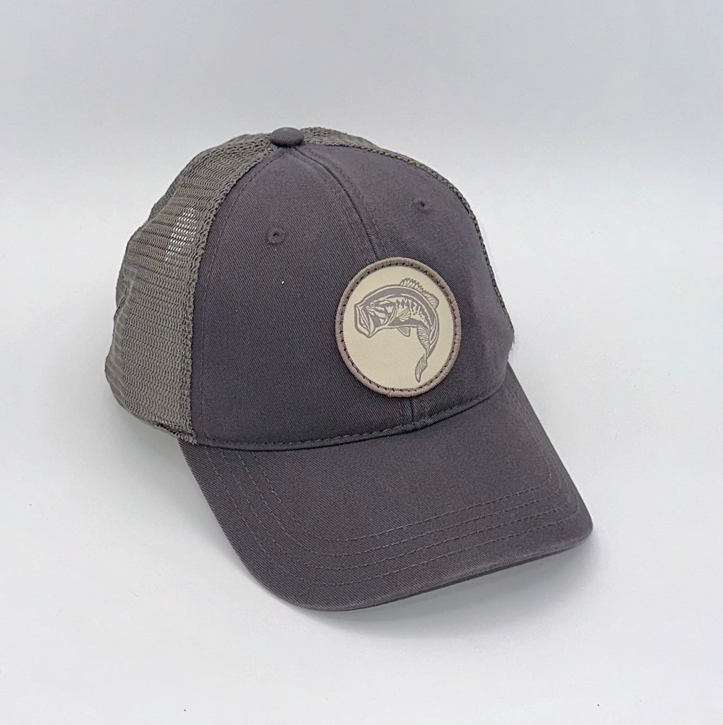 Relaxed Fit Trucker Hat | Bass Patch | Charcoal