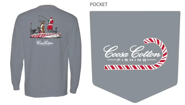 Christmas 2024 | Long Sleeve Pocket Tee| Granite