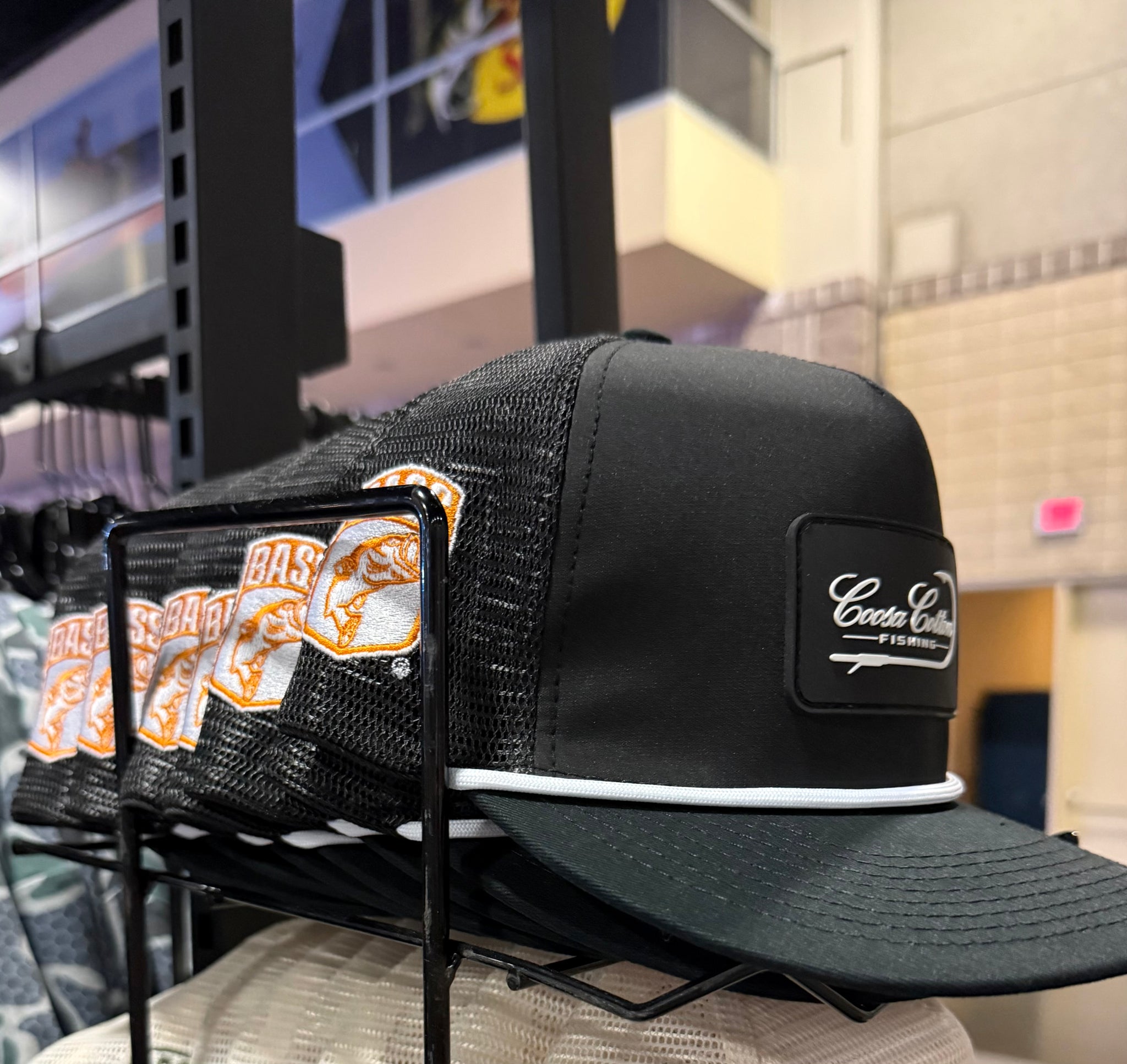 5 Panel Rope Trucker | B.A.S.S. x CC | Solid Black – Coosa Cotton