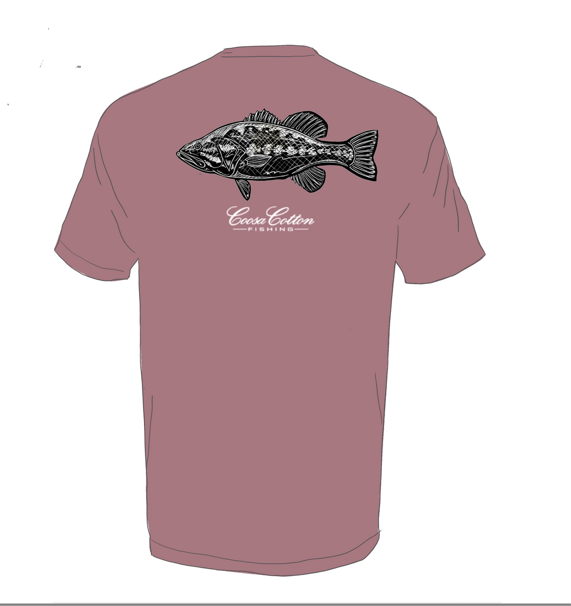 Short Sleeve Pocket Tee | Black Bass | Clay