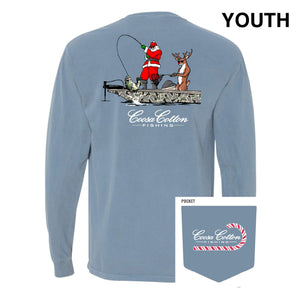 Christmas 2025 | YOUTH Long Sleeve Pocket Tee | Denim