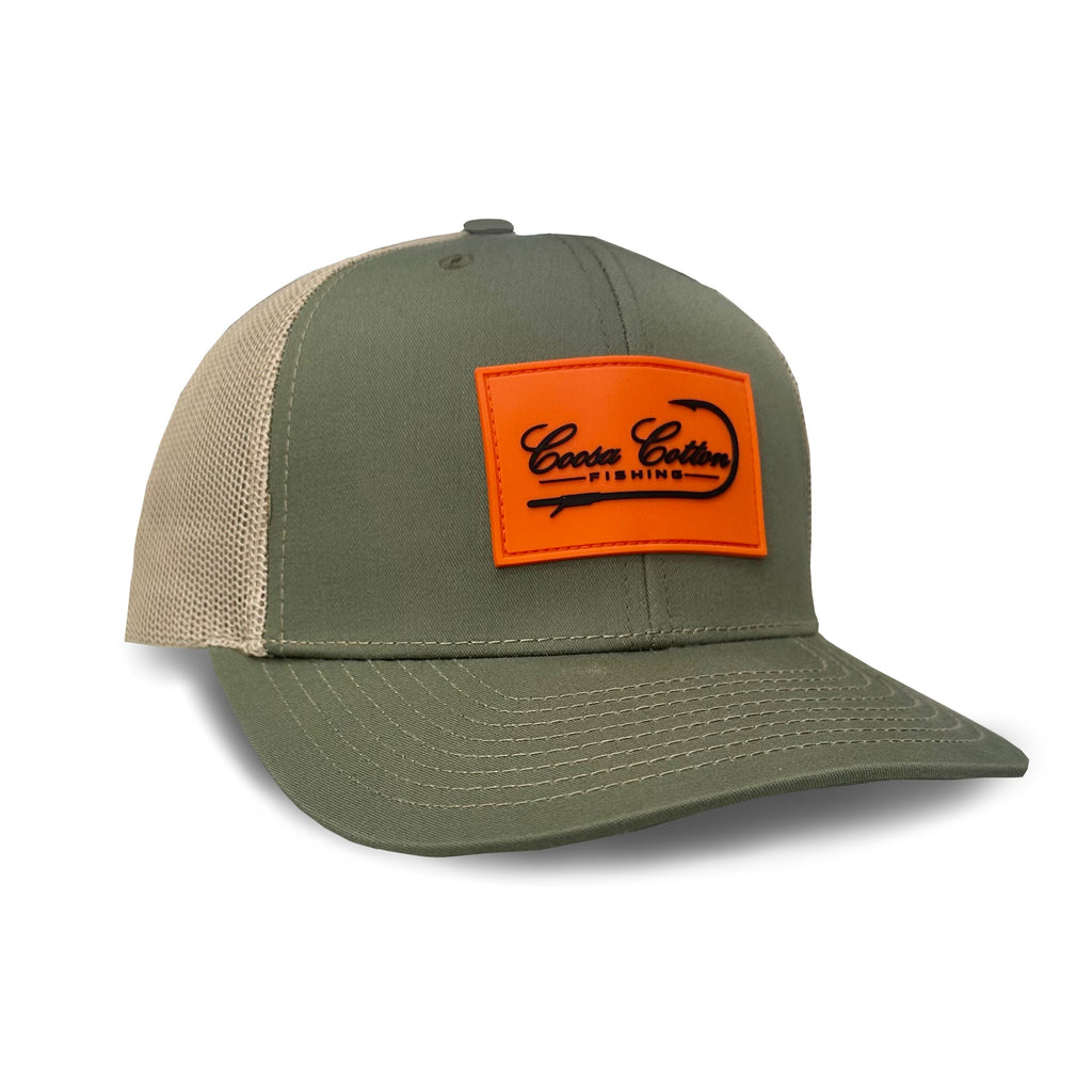 Trucker Hat - "Choccolocco Creek"  - Olive Green and Khaki