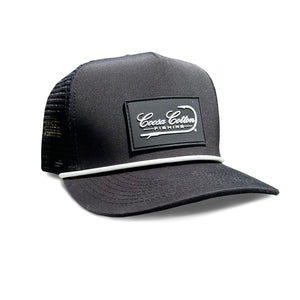 Rope Trucker Hat - Solid Black