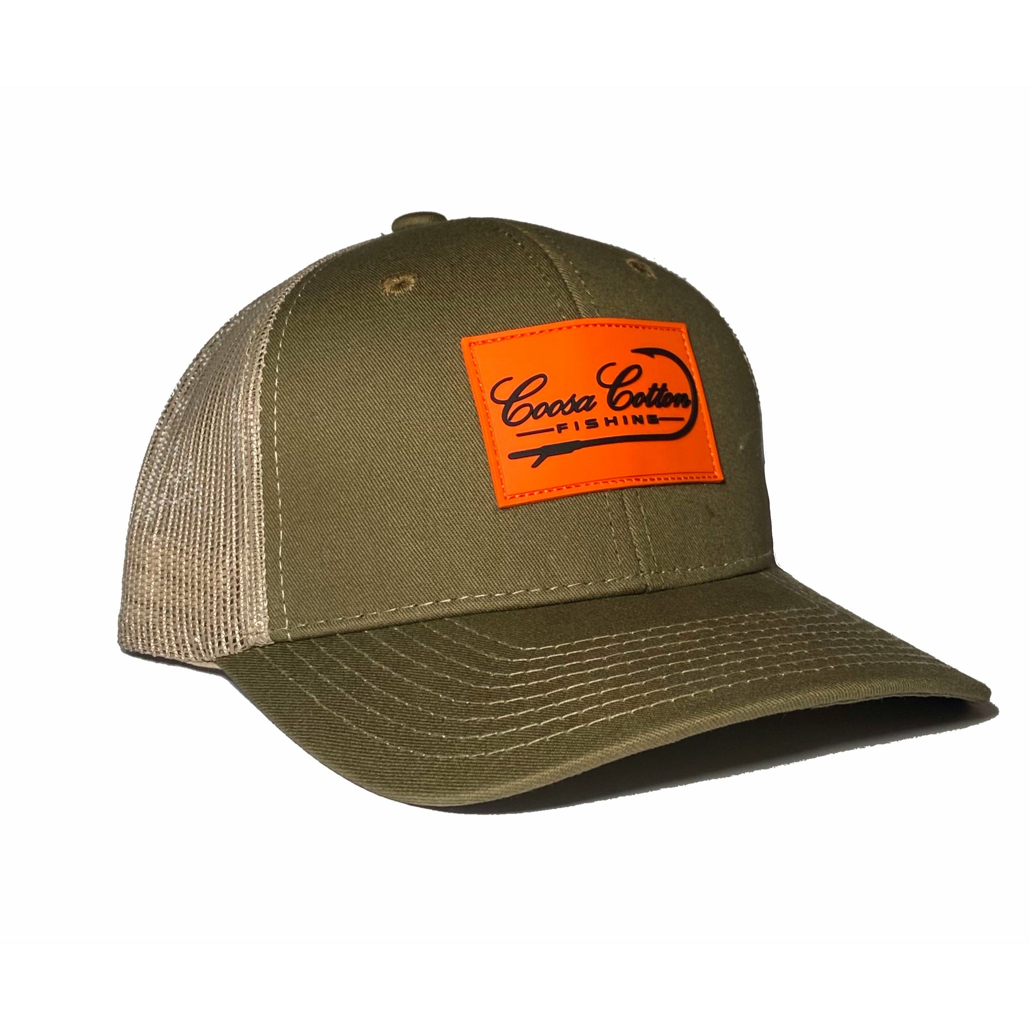 Trucker Hat - "Choccolocco Creek"  - Olive Green and Khaki