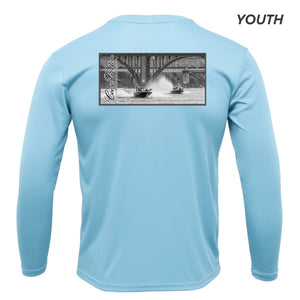 YOUTH Performance Long Sleeve “Morning Commute”- Sky Blue