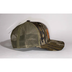 Leather Patch Trucker Hat- Mossy Oak Bottomland ™️