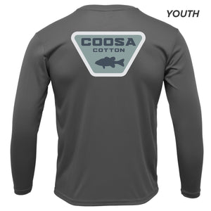 YOUTH Performance Long Sleeve “Patch Logo”- Charcoal